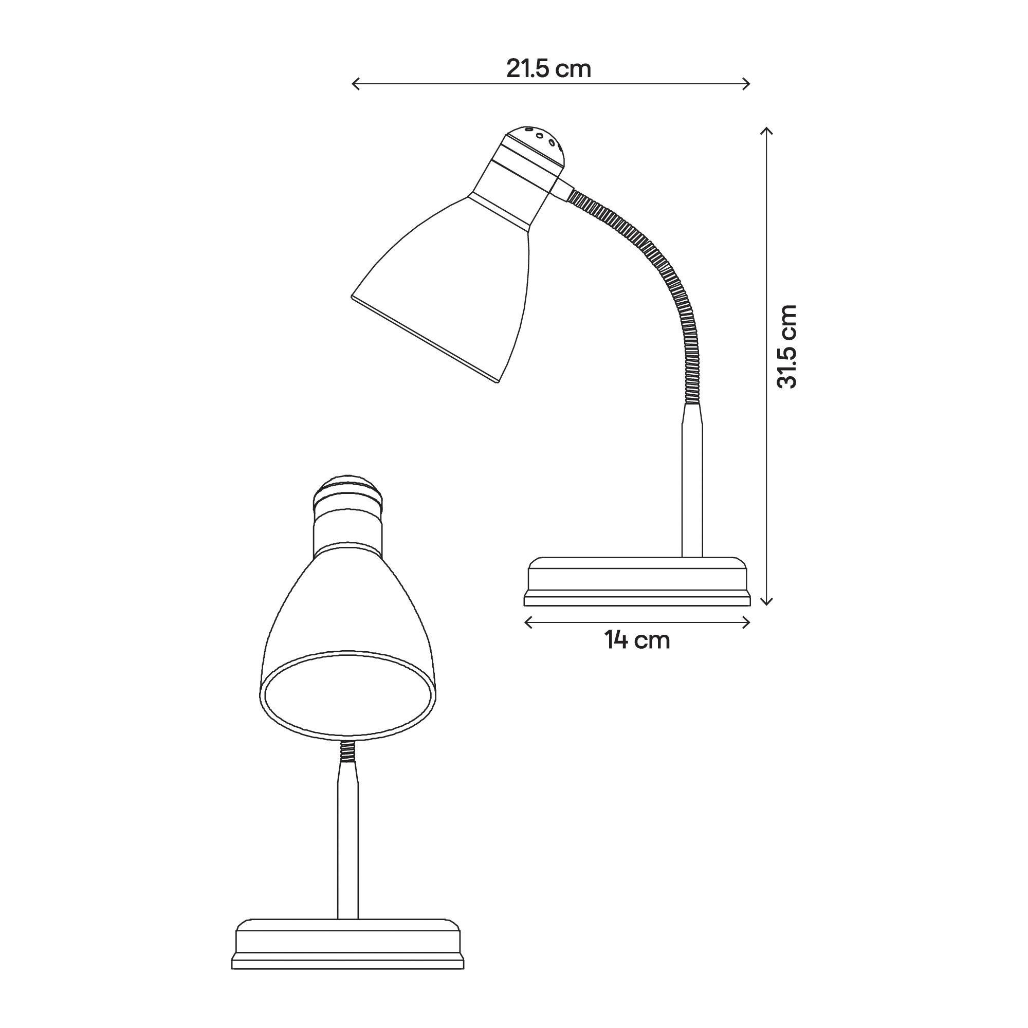 GoodHome Narajo Modern White Table light