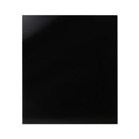 GoodHome Nashi Black Glass effect Glass Splashback, (H)800mm (W)900mm (T)5mm