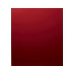 GoodHome Nashi Red Glass Splashback, (H)800mm (W)600mm (T)5mm