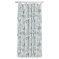 GoodHome Nassua Green Jungle Shower curtain (L)1800mm