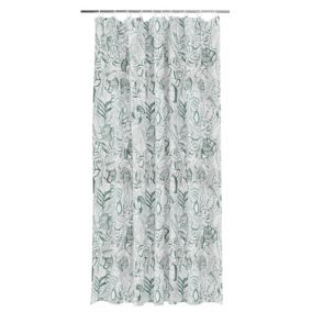 GoodHome Nassua Green Jungle Shower curtain (W)180cm