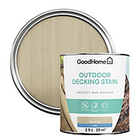 GoodHome Natural Oak Matt Quick dry Decking Wood stain, 2.5L