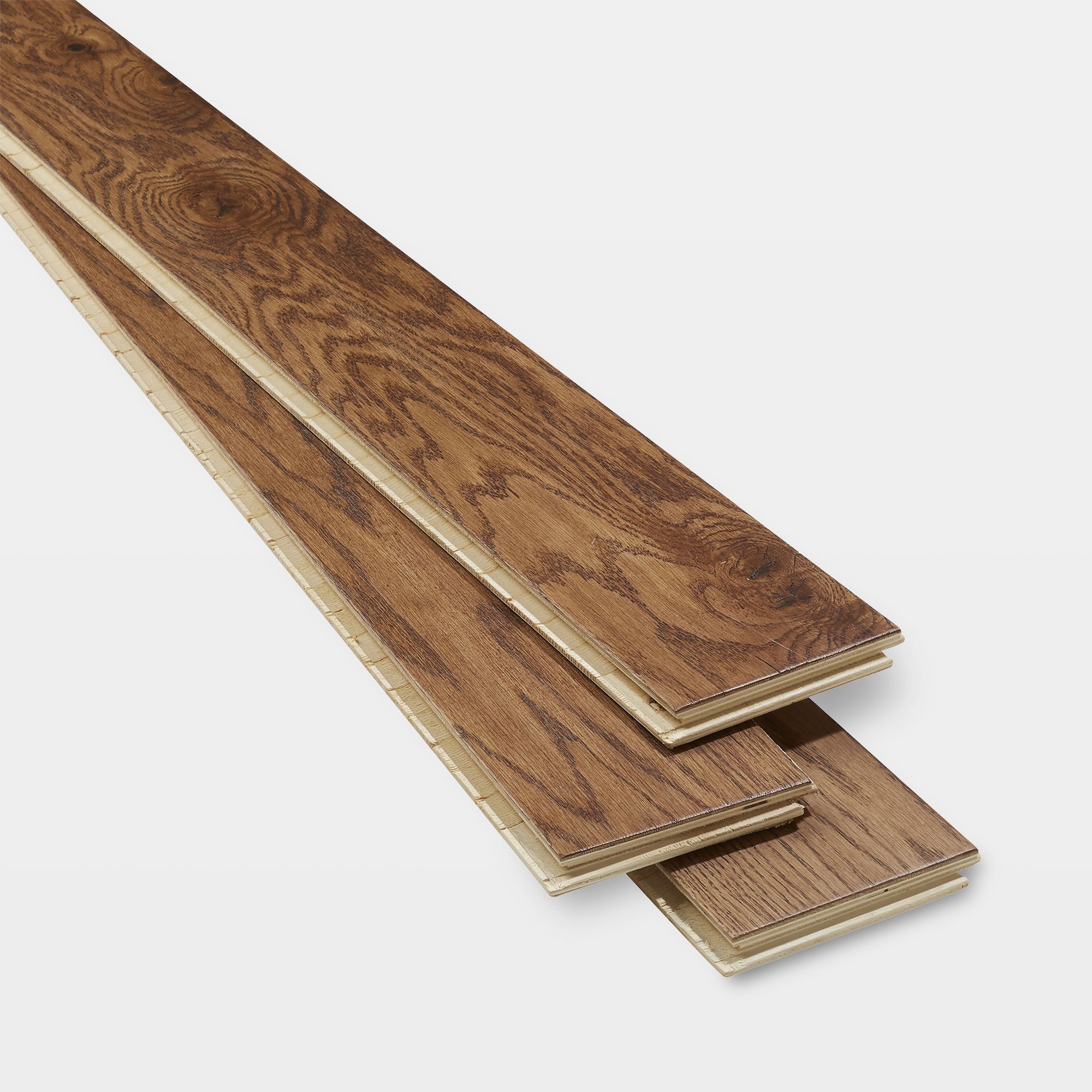 GoodHome Natural wood effect Wood Engineered Real wood top layer flooring, 1.21m² Pack of 10