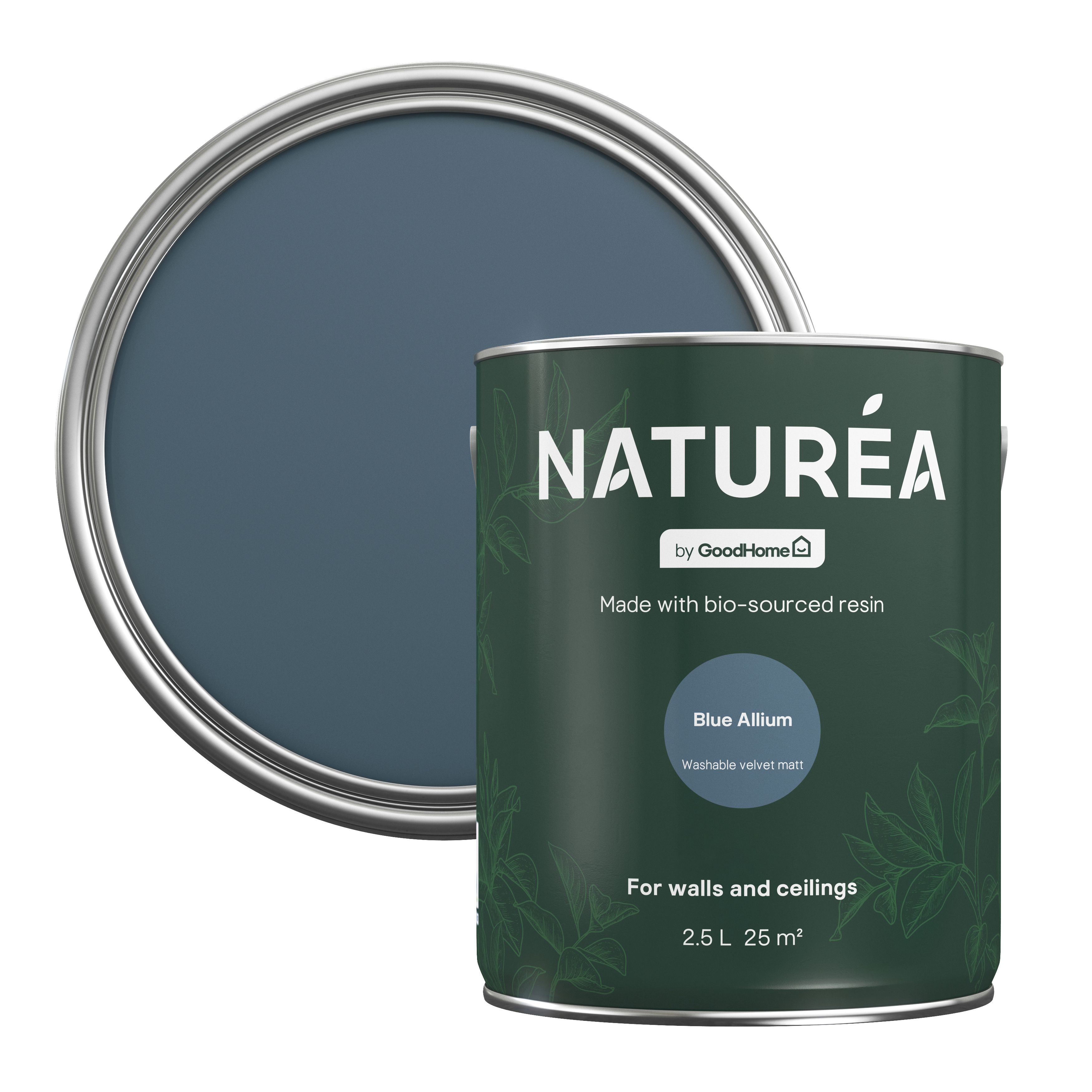 GoodHome Naturéa Blue Allium Velvet matt Wall paint, 2.5L