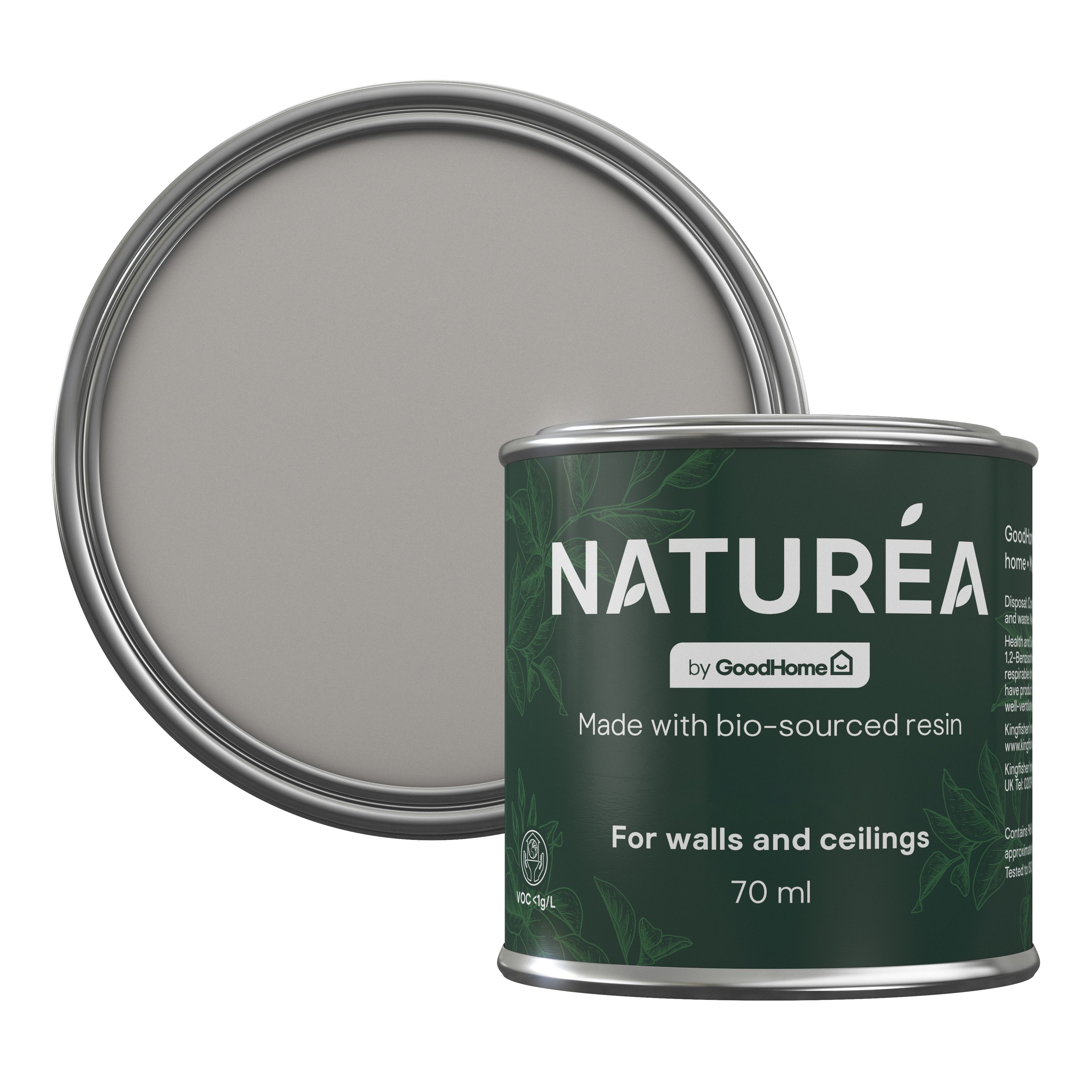 GoodHome Naturéa Driftwood Velvet matt Wall paint, 70ml