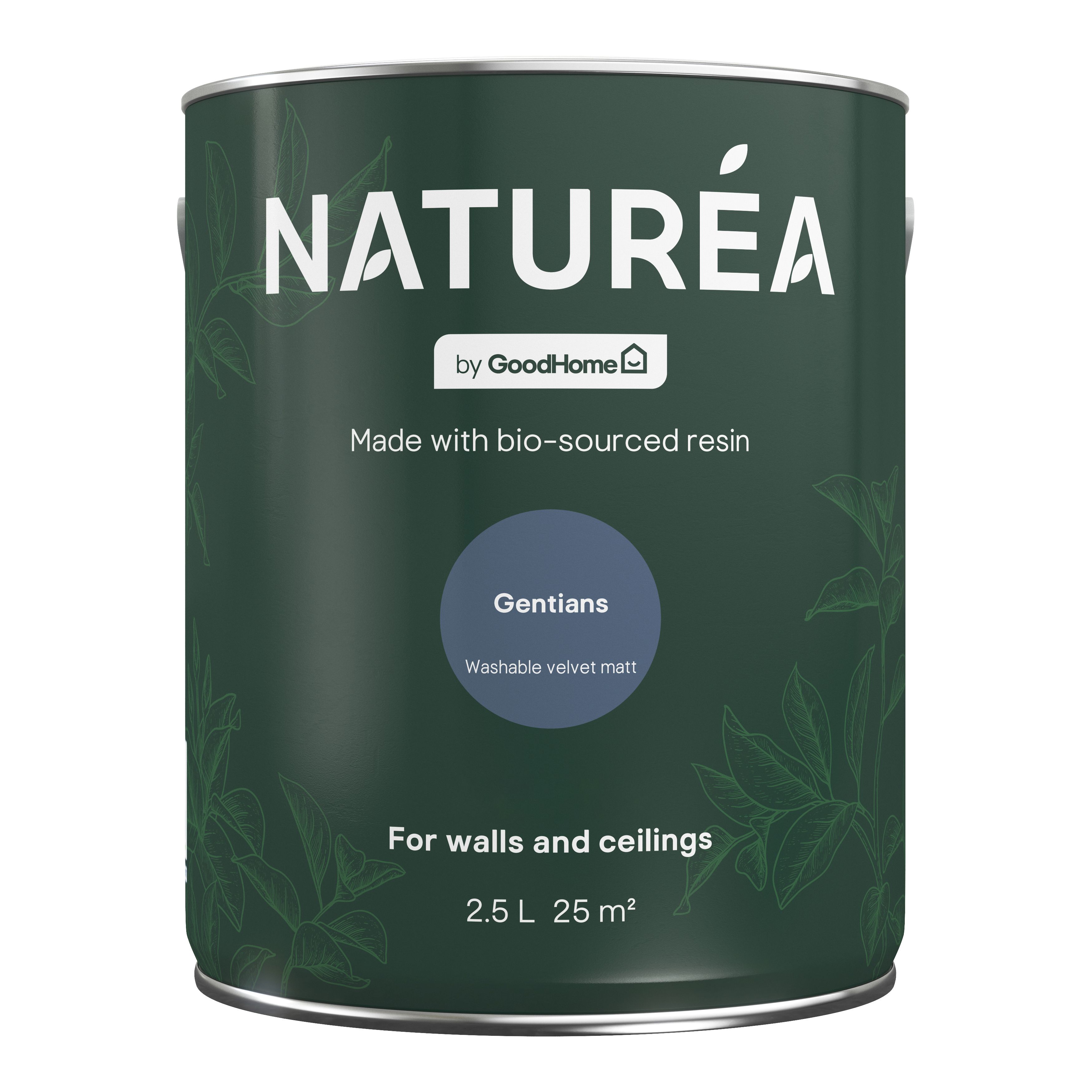 GoodHome Naturéa Gentians Velvet matt Wall paint, 2.5L