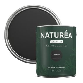 GoodHome Naturéa Jet black Velvet matt Emulsion paint, 2.5L