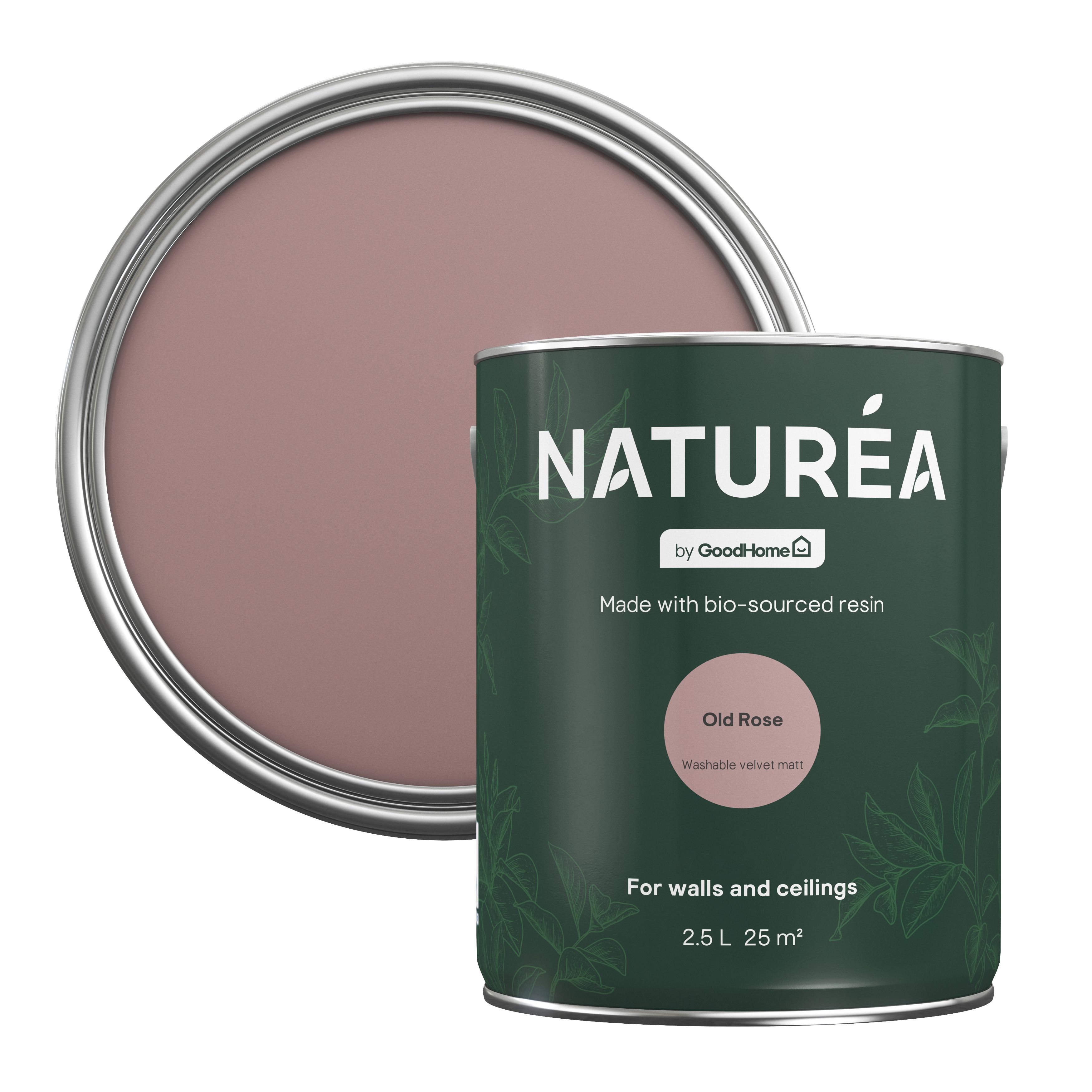 GoodHome Naturéa Old Rose Velvet matt Wall paint, 2.5L