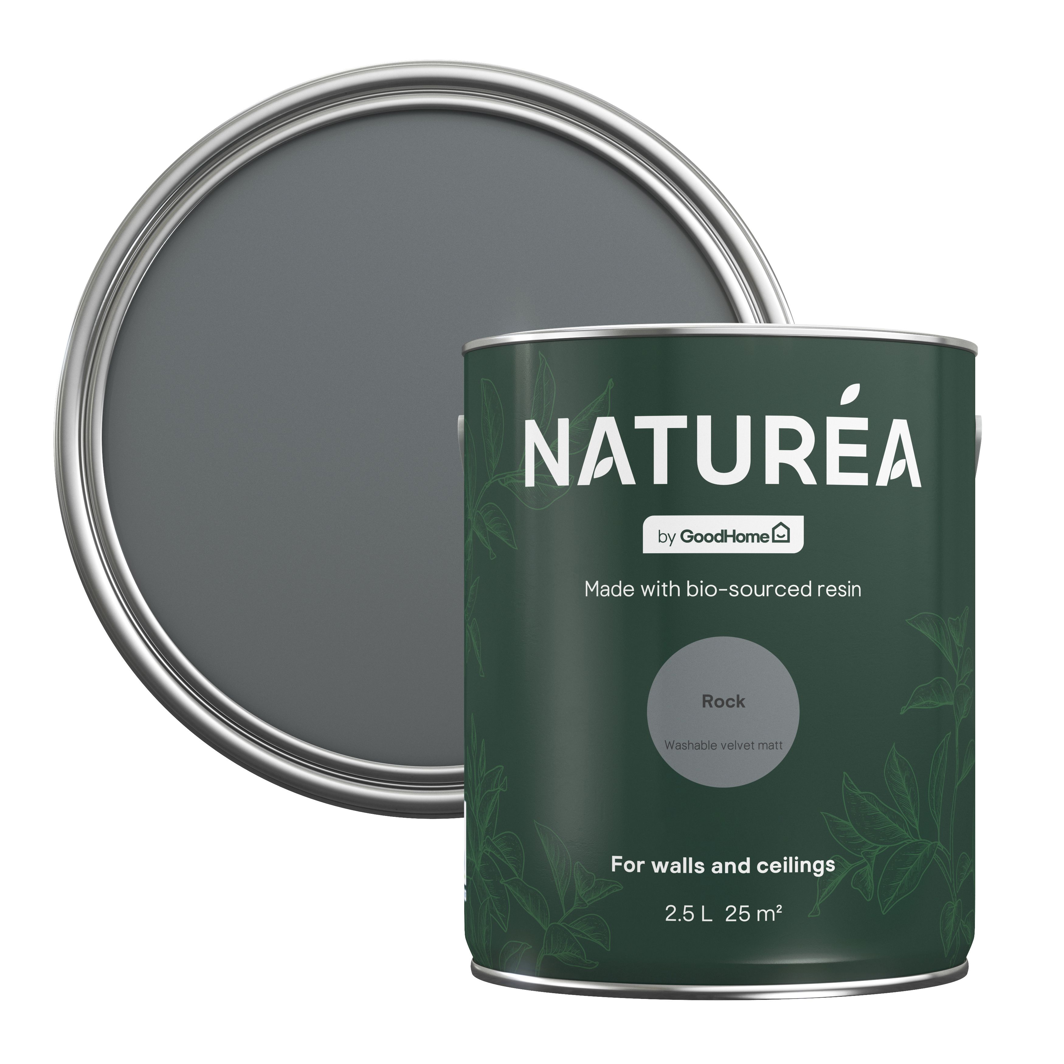 GoodHome Naturéa Rock Velvet matt Emulsion paint, 2.5L
