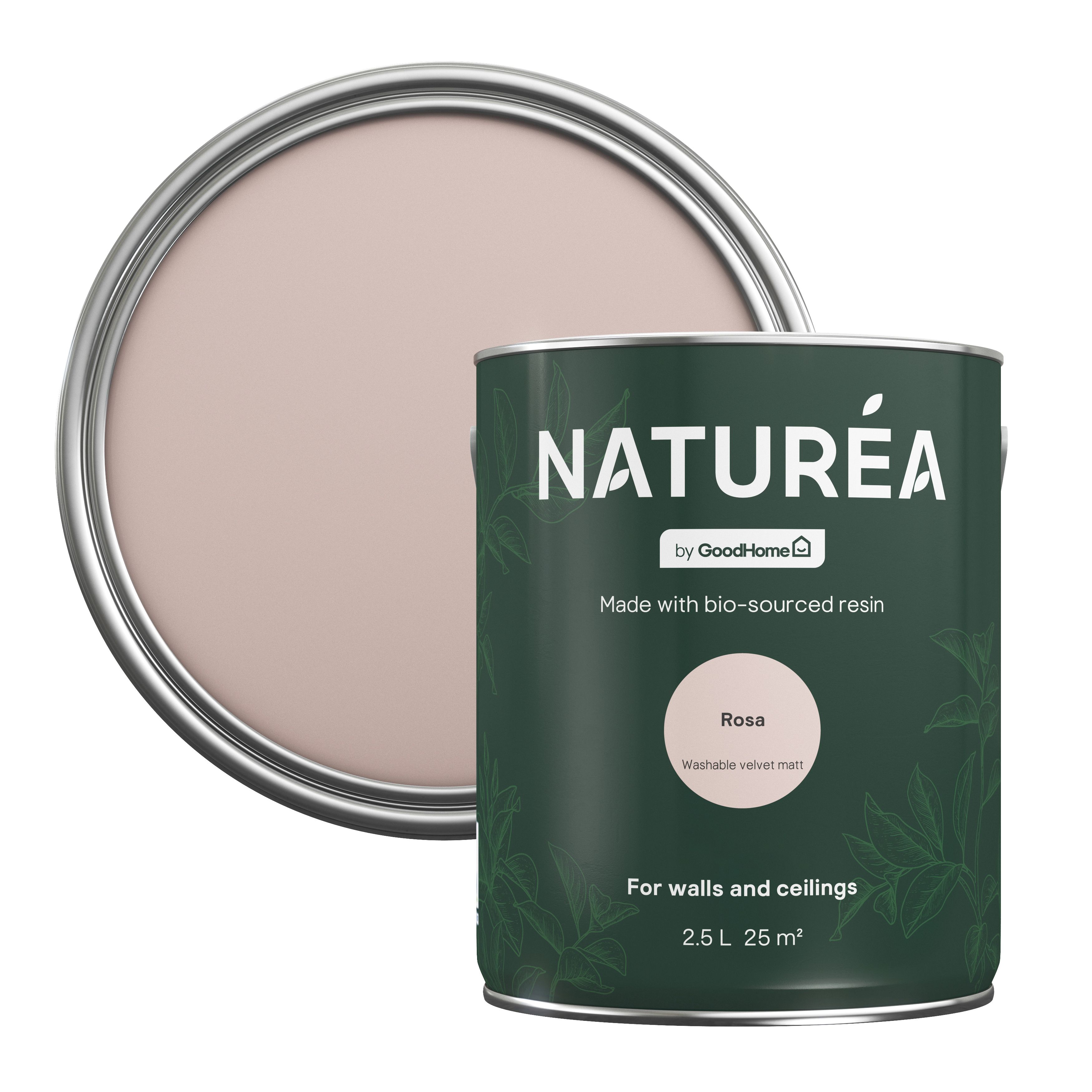 GoodHome Naturéa Rosa Velvet matt Wall paint, 2.5L