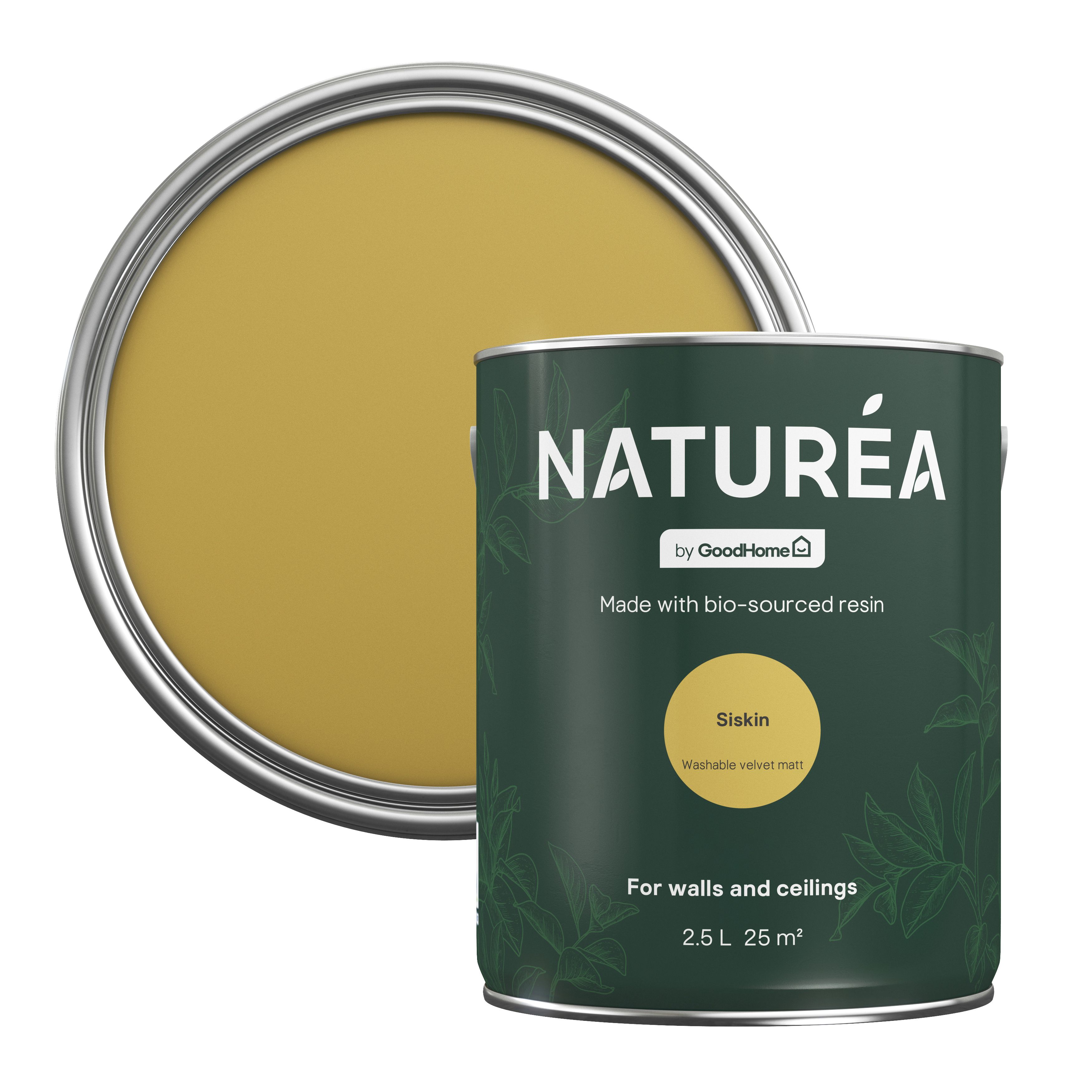 GoodHome Naturéa Siskin Velvet matt Wall paint, 2.5L