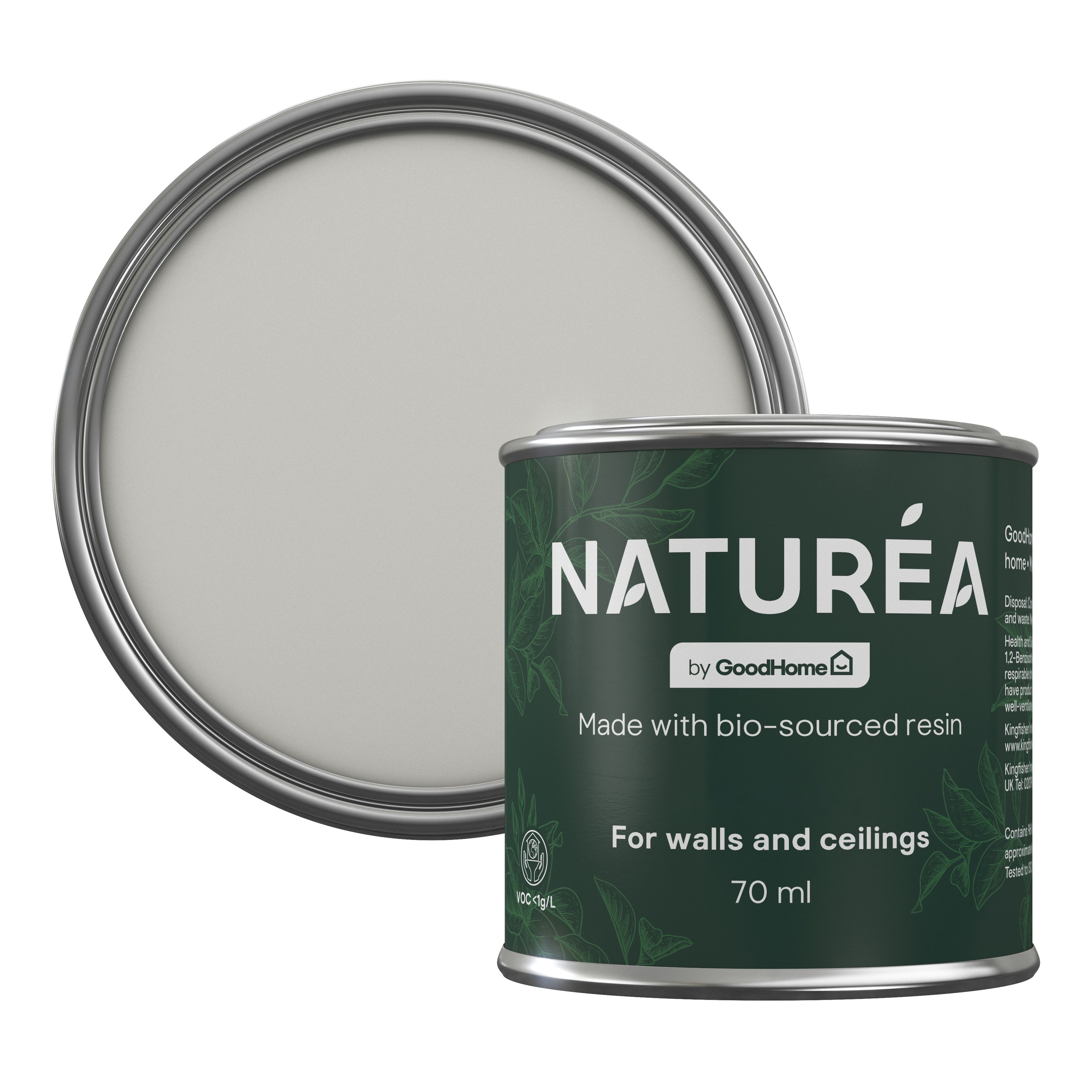 GoodHome Naturéa Snow Velvet matt Wall paint, 70ml