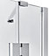 GoodHome Naya Framed Full open pivot Shower Door (W)900mm