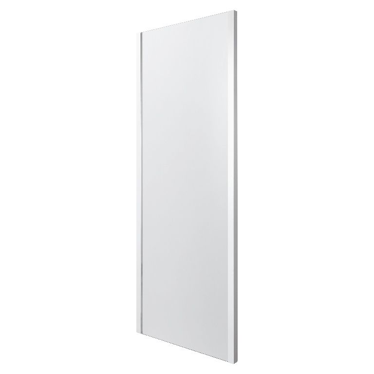 GoodHome Naya Framed Silver Chrome effect Clear No design Fixed Shower panel (H)195cm (W)90cm