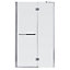GoodHome Naya Silver effect Clear No design Full open pivot Shower Door (H)195cm (W)100cm