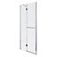 GoodHome Naya Silver effect Clear No design Full open pivot Shower Door (H)195cm (W)120cm