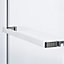 GoodHome Naya Silver effect Clear Pivot Shower Door (H)195cm (W)76cm