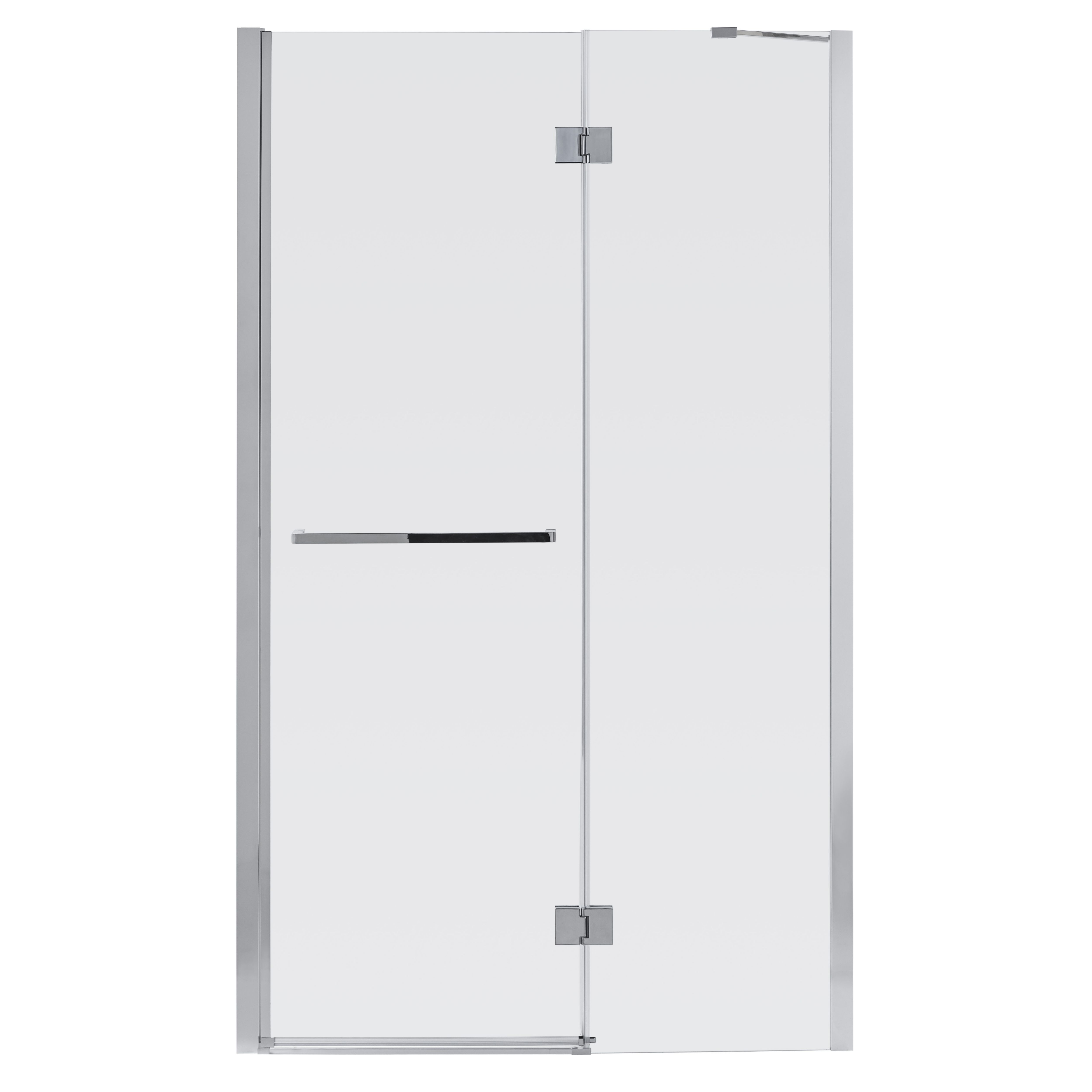 GoodHome Naya Silver effect Full open pivot Shower Door 195cm(H) x ...