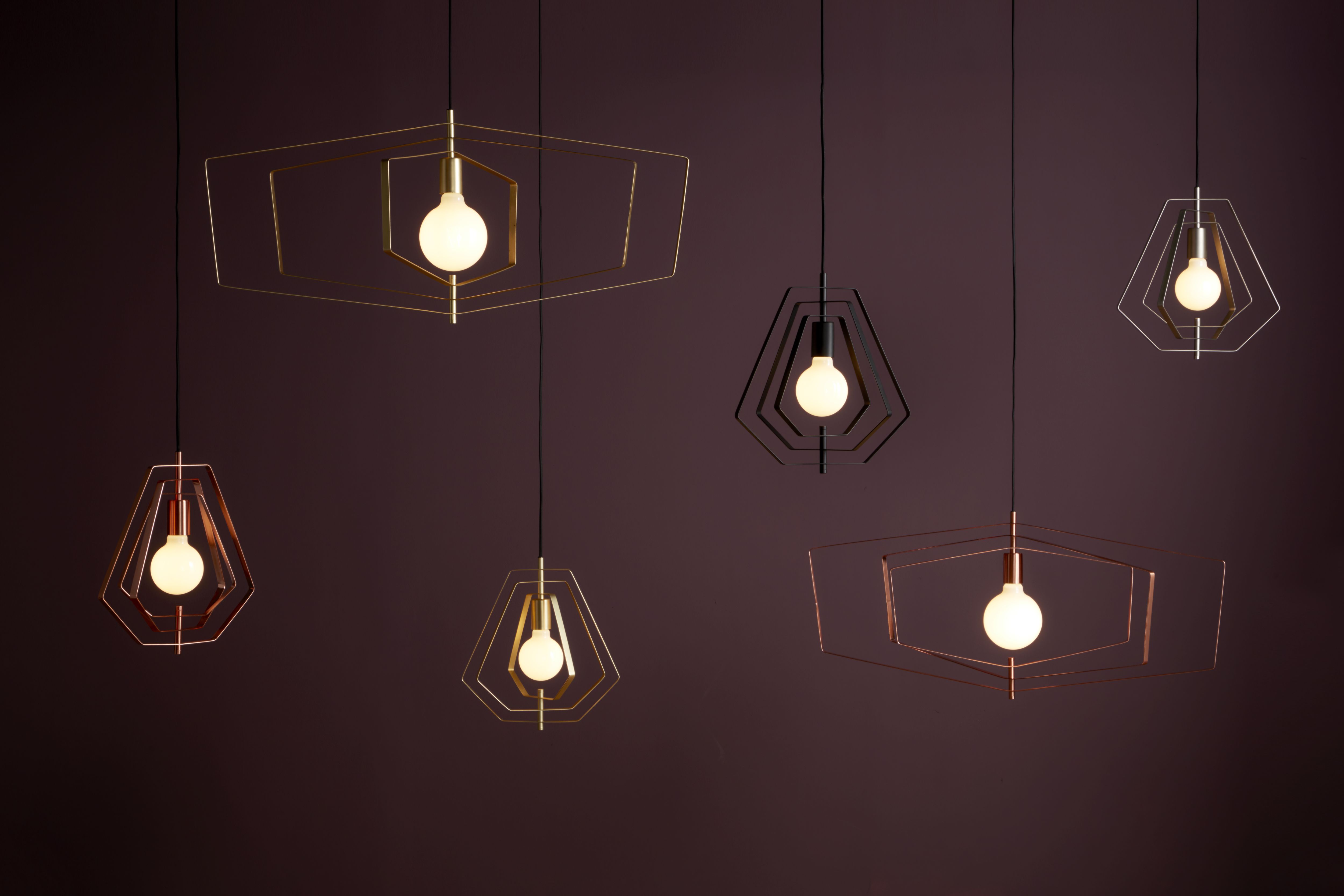 GoodHome Nedoki Brass effect Pendant ceiling light, (Dia)350mm