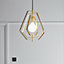 GoodHome Nedoki Brass effect Pendant ceiling light, (Dia)350mm