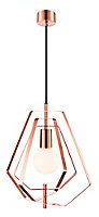 GoodHome Nedoki Copper effect Pendant ceiling light, (Dia)350mm