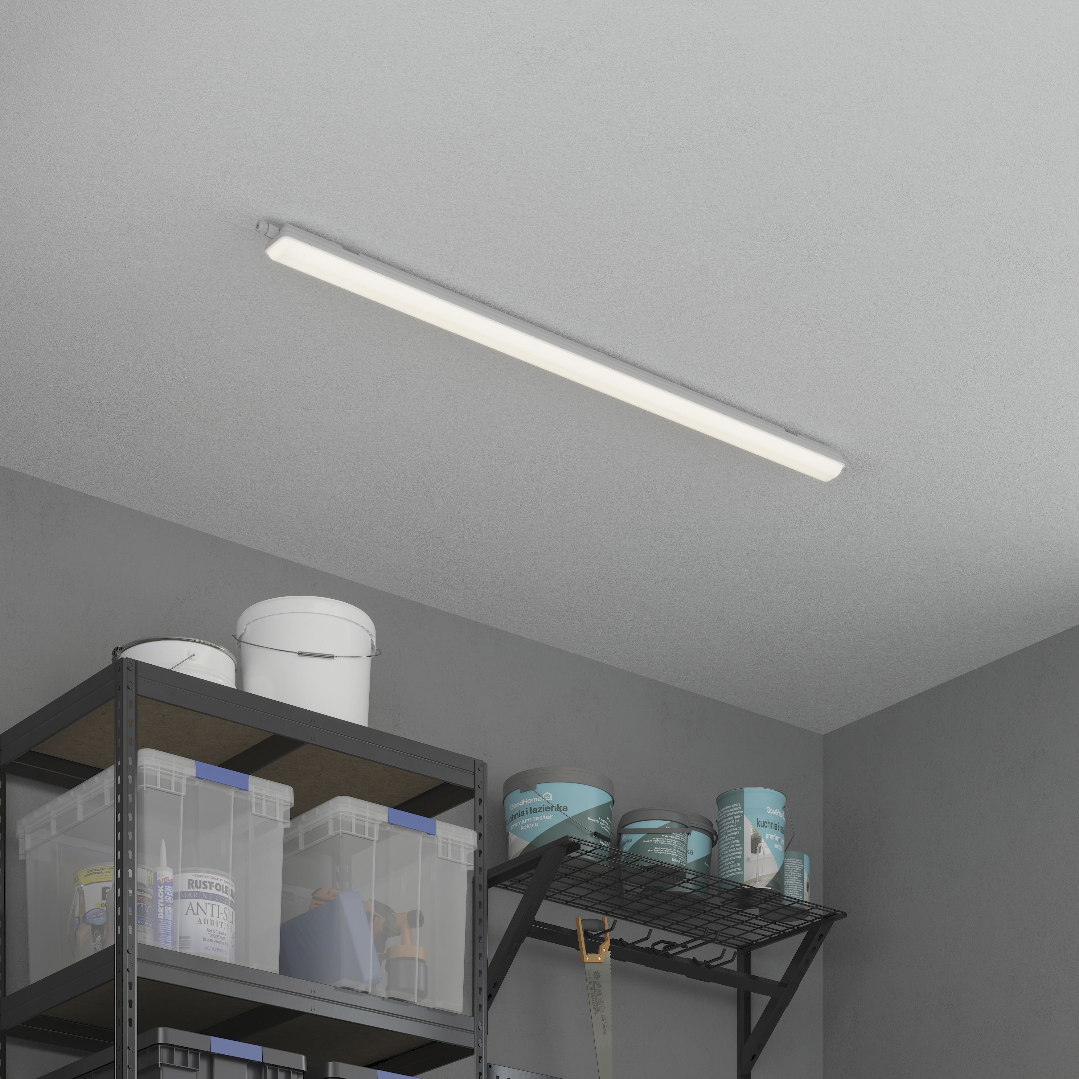 GoodHome Nehsi Neutral white Integrated LED Batten 60W 5600lm (L)0.7m