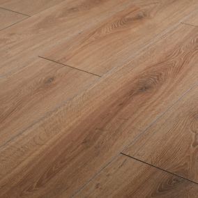 GoodHome Neston Wood planks Golden oak effect Laminate Flooring, 1.3m²