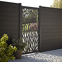 GoodHome Neva Aluminium Decorative Gate, (H)1.7m (W)0.93m