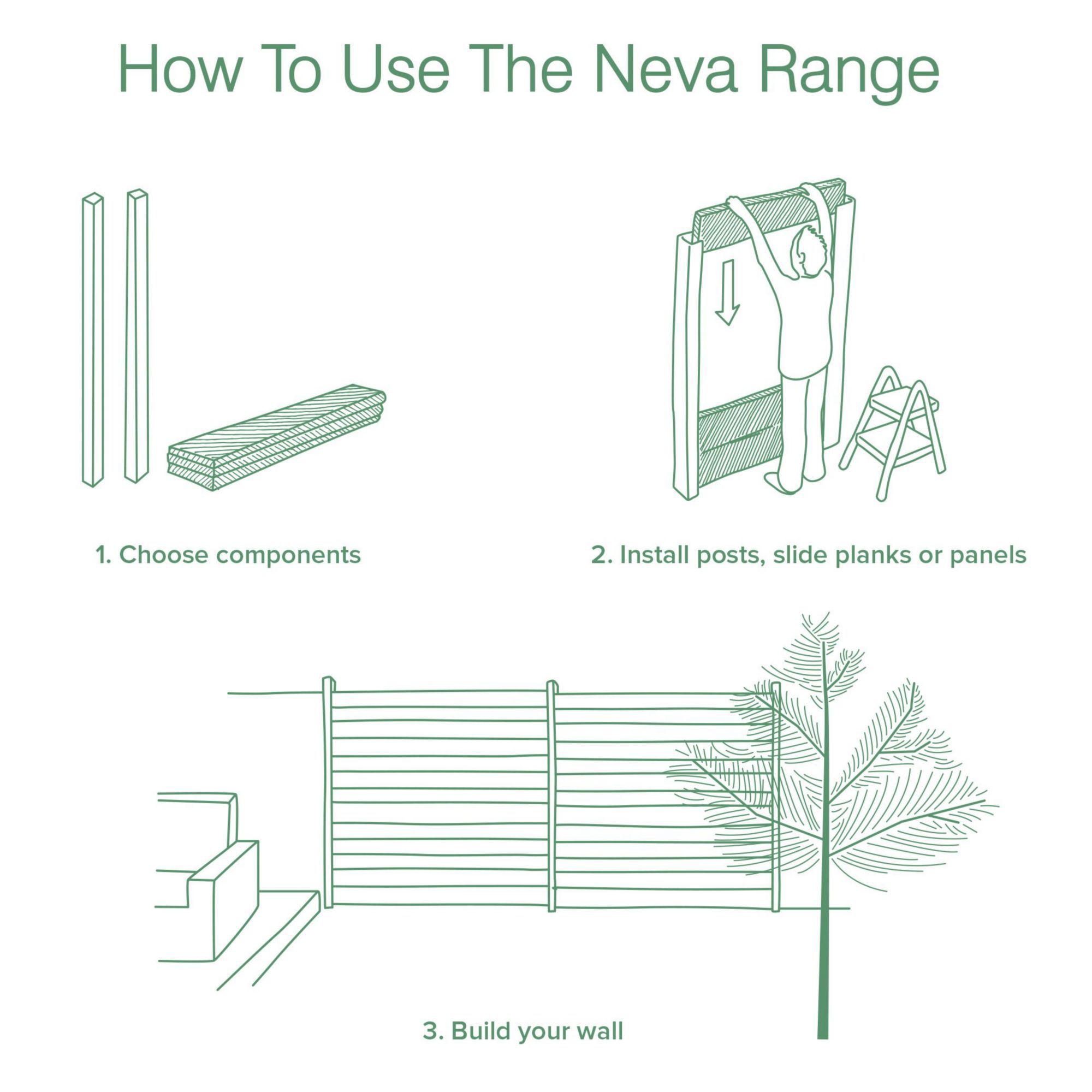 GoodHome Neva Aluminium Gate, (H)1.72m (W)0.93m