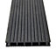 GoodHome Neva Anthracite grey Composite Deck board (L)2.2m (W)145mm (T)21mm