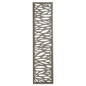GoodHome Neva Leaf Metal 1/4 Fence panel (W)0.44m (H)1.79m