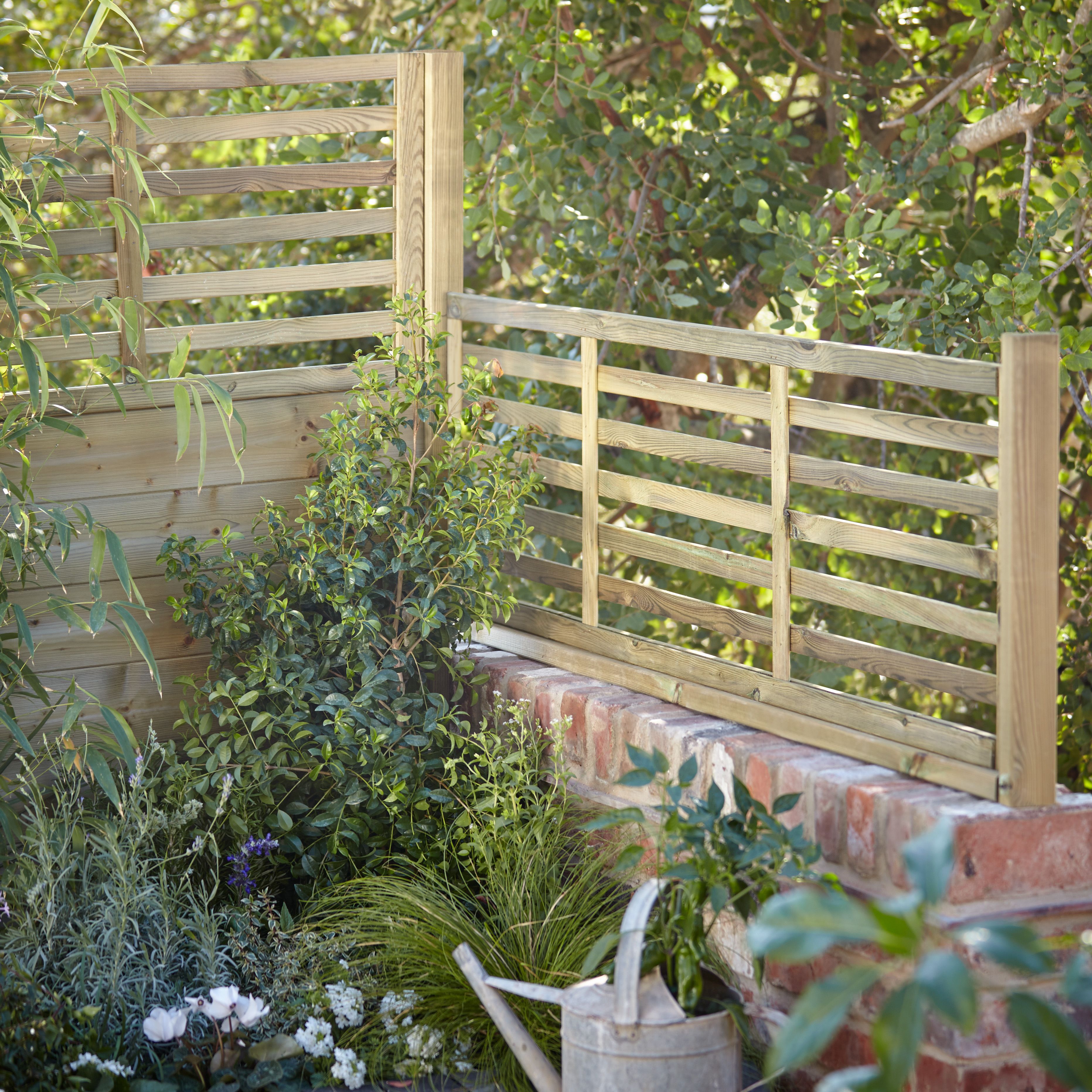 GoodHome Neva Pin Timber Trellis panel (W)179cm x (H)52cm