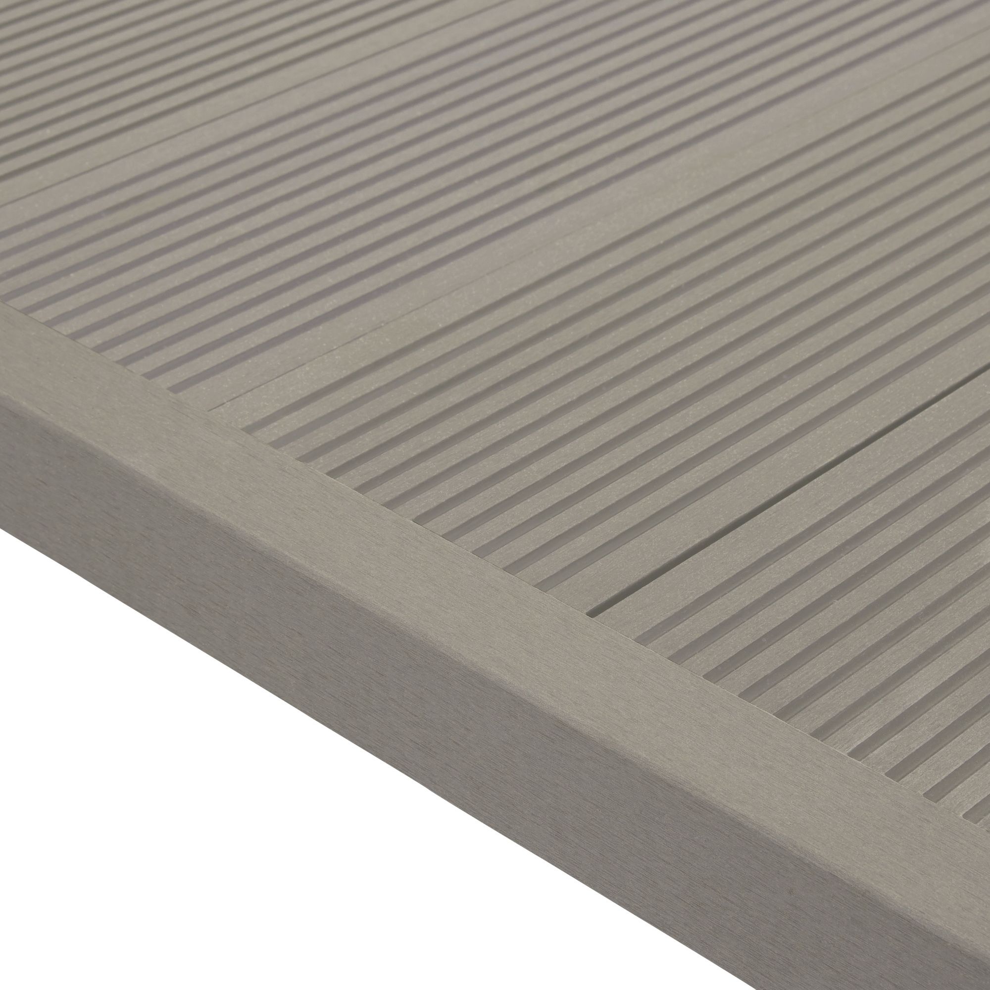 GoodHome Neva Solid Composite L-Shape Finishing profile Taupe (L)2200mm, Pack of 2