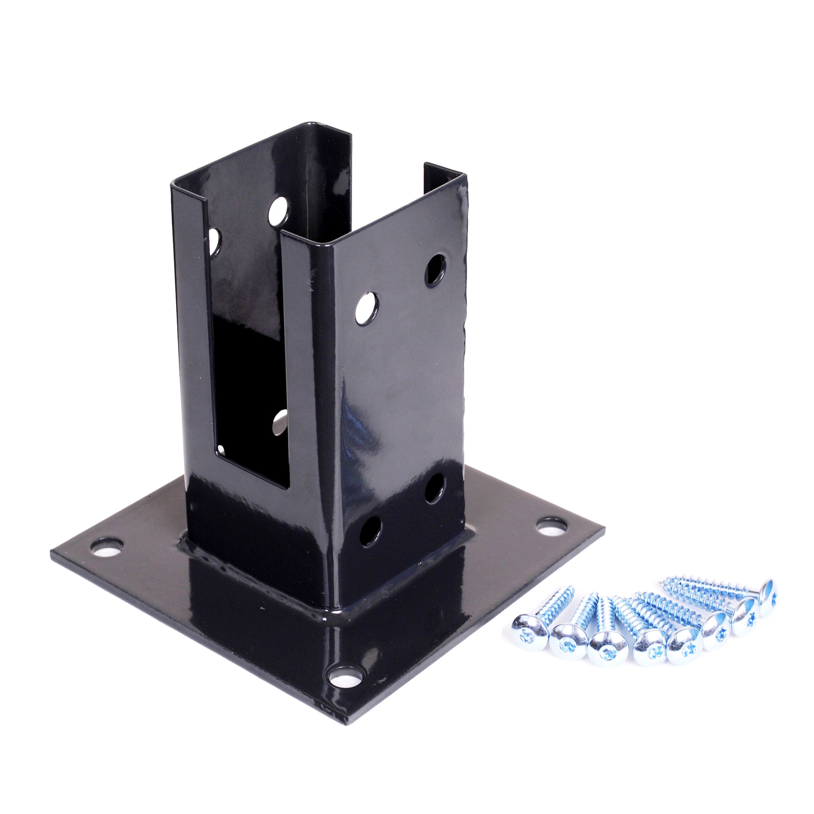 GoodHome Neva Steel Post base (W)70mm