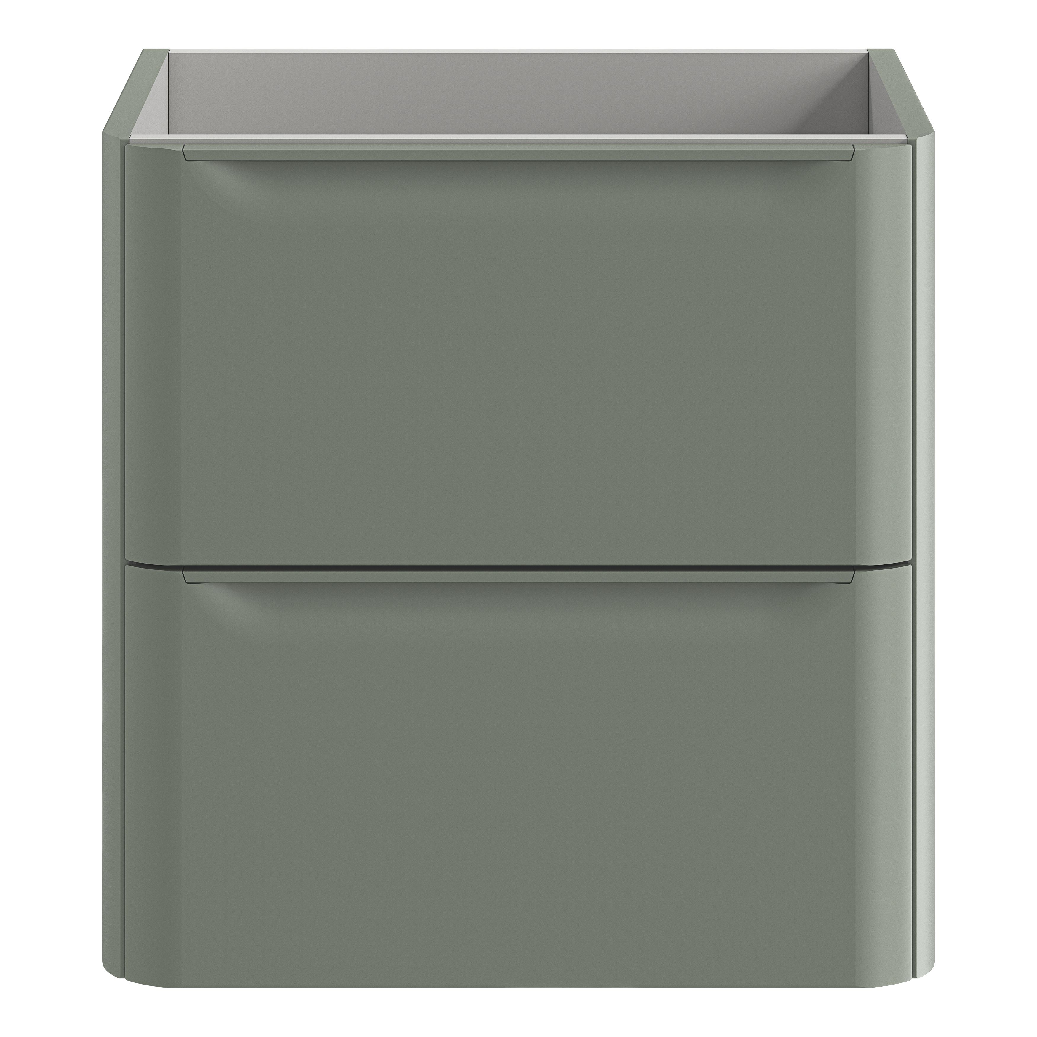 GoodHome Nevado Standard Matt Green Wall-mounted Bathroom Vanity unit (H) 600mm (W) 600mm