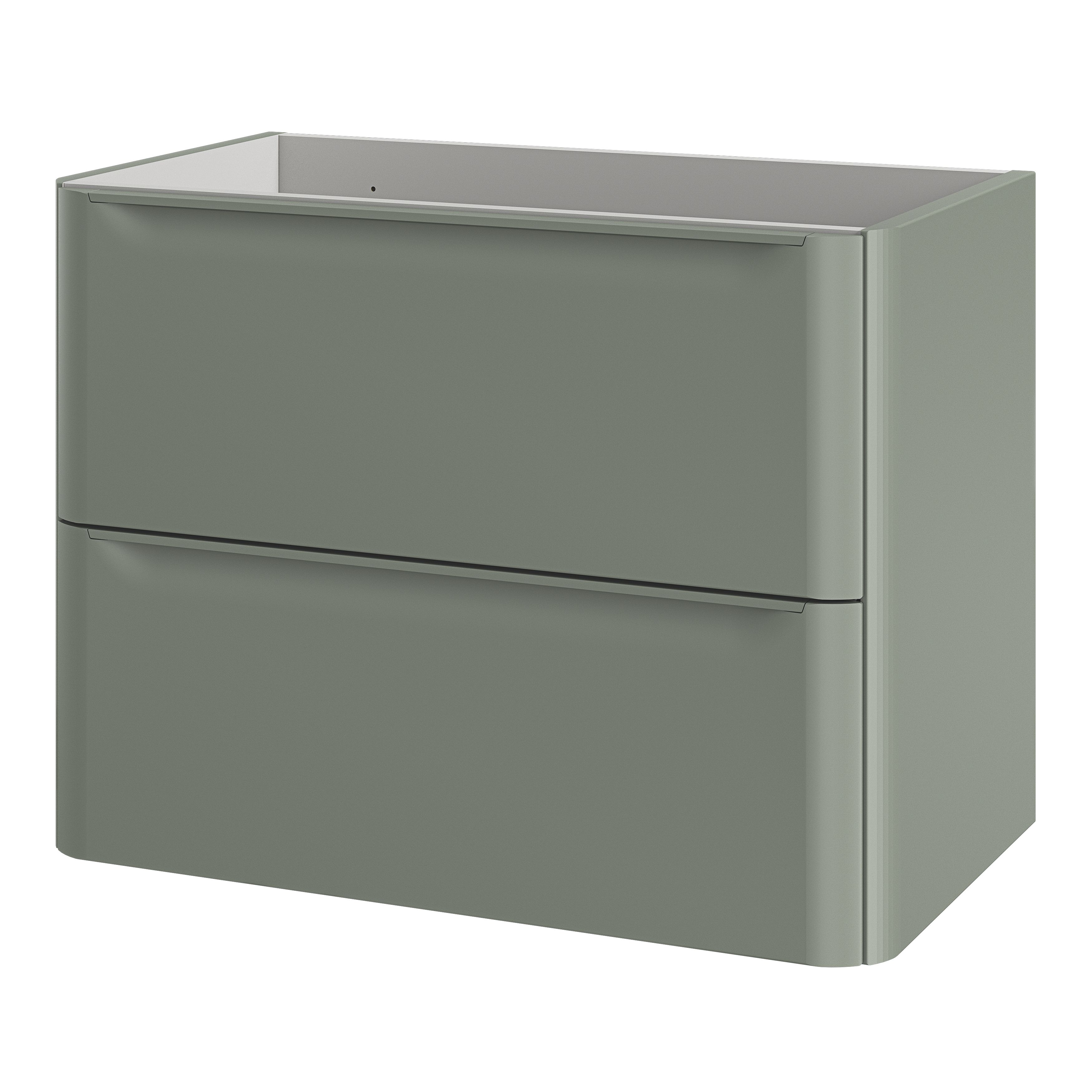 GoodHome Nevado Standard Matt Green Wall-mounted Bathroom Vanity unit ...