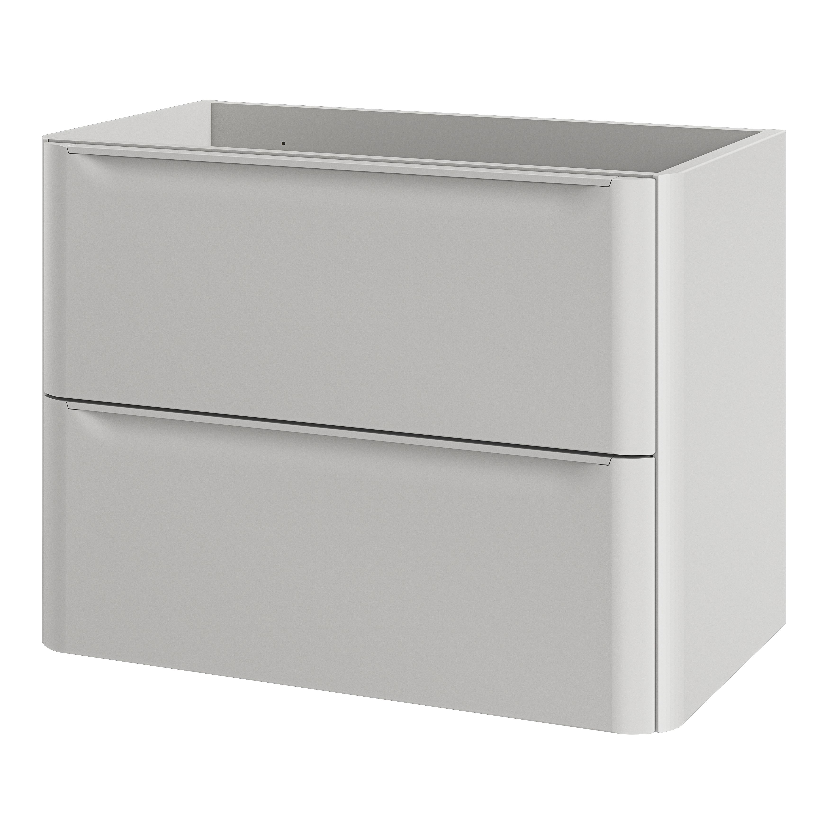 GoodHome Nevado Standard Matt Grey Wall-mounted Bathroom Vanity unit (H) 600mm (W) 800mm