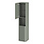 GoodHome Nevado Tall Matt Green Double Bathroom Column cabinet (H)160cm (W)35cm