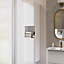 GoodHome Nevado Tall Matt White Double Bathroom Column cabinet (H)160cm (W)35cm