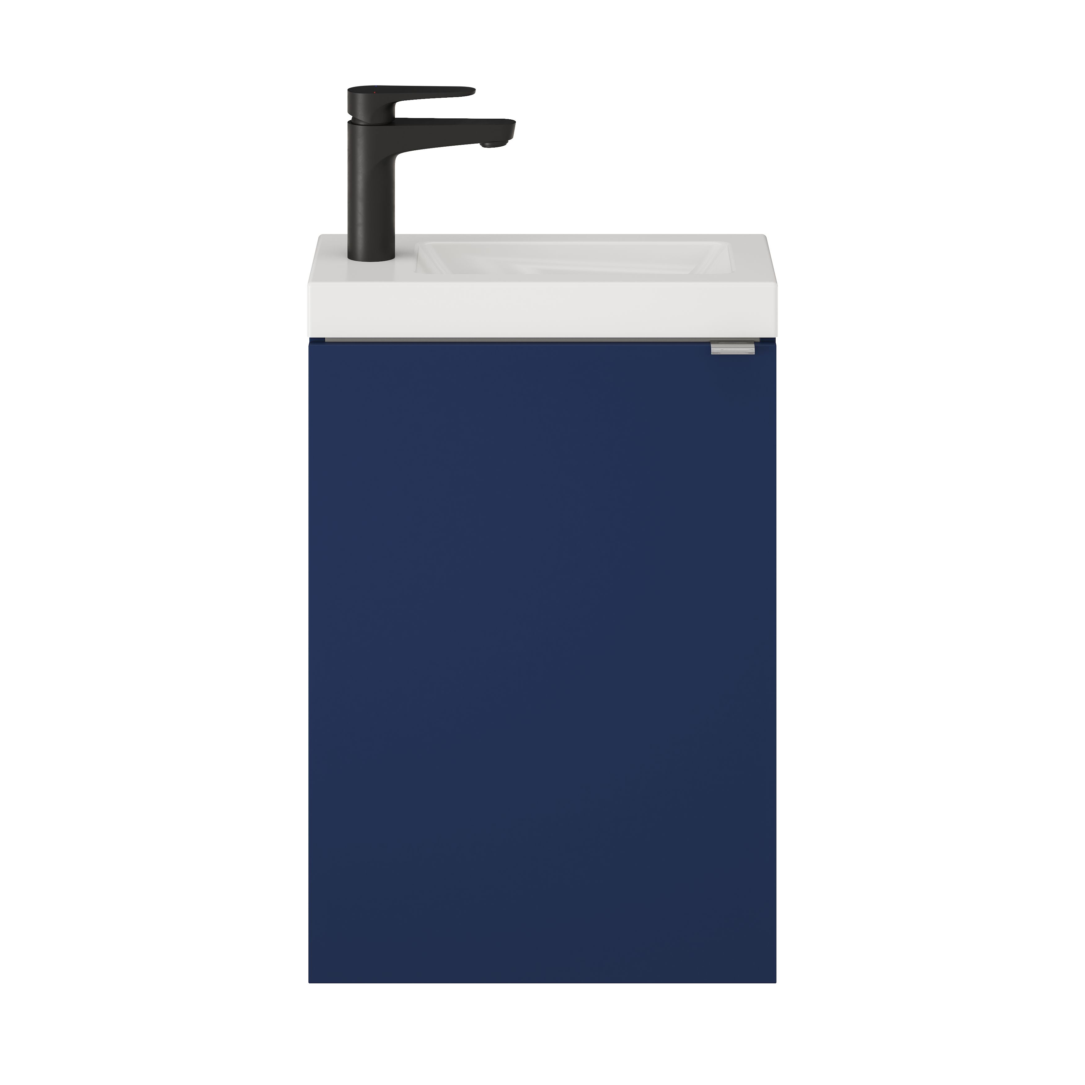GoodHome Nira Gloss White Rectangular Cloakroom Basin (W)44.4cm