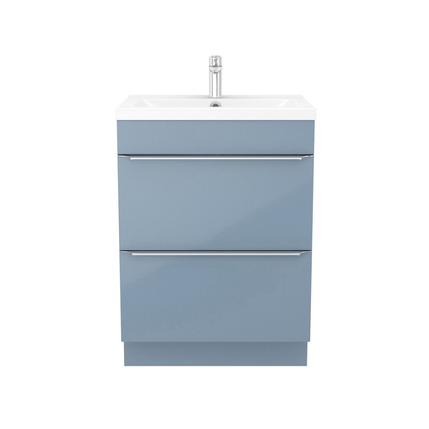 GoodHome Nira White Rectangular Vanity Basin (W)61.4cm