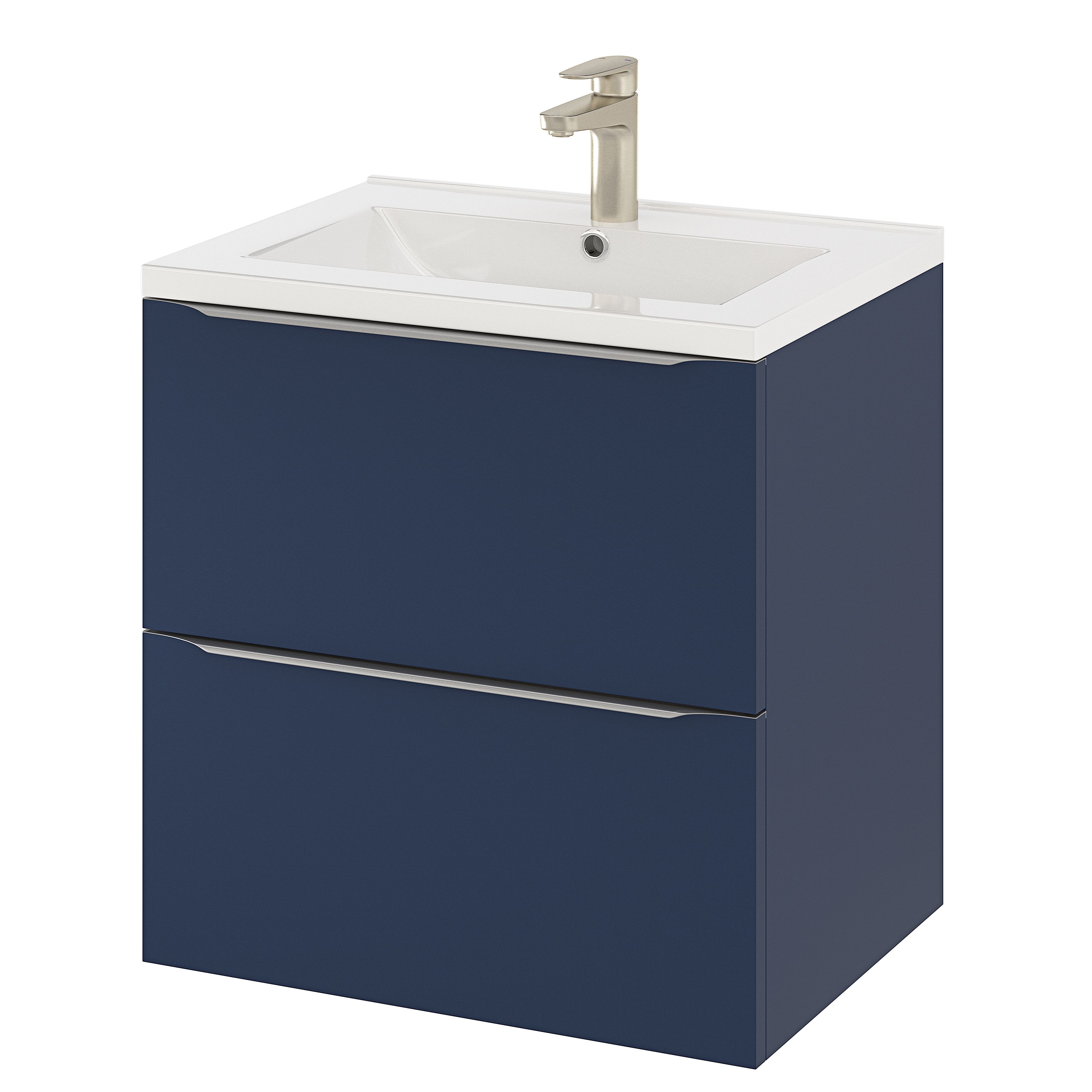 GoodHome Nira White Rectangular Vanity Basin (W)61.4cm