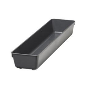GoodHome Nitaki Anthracite ABS plastic Cutlery tray, (H)60mm (W)100mm