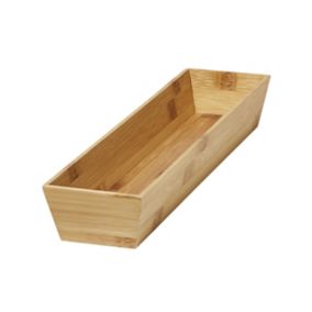 GoodHome Nitaki Bamboo & medium-density fibreboard (MDF) Non-adjustable Cutlery tray, (H)600mm (W)102mm
