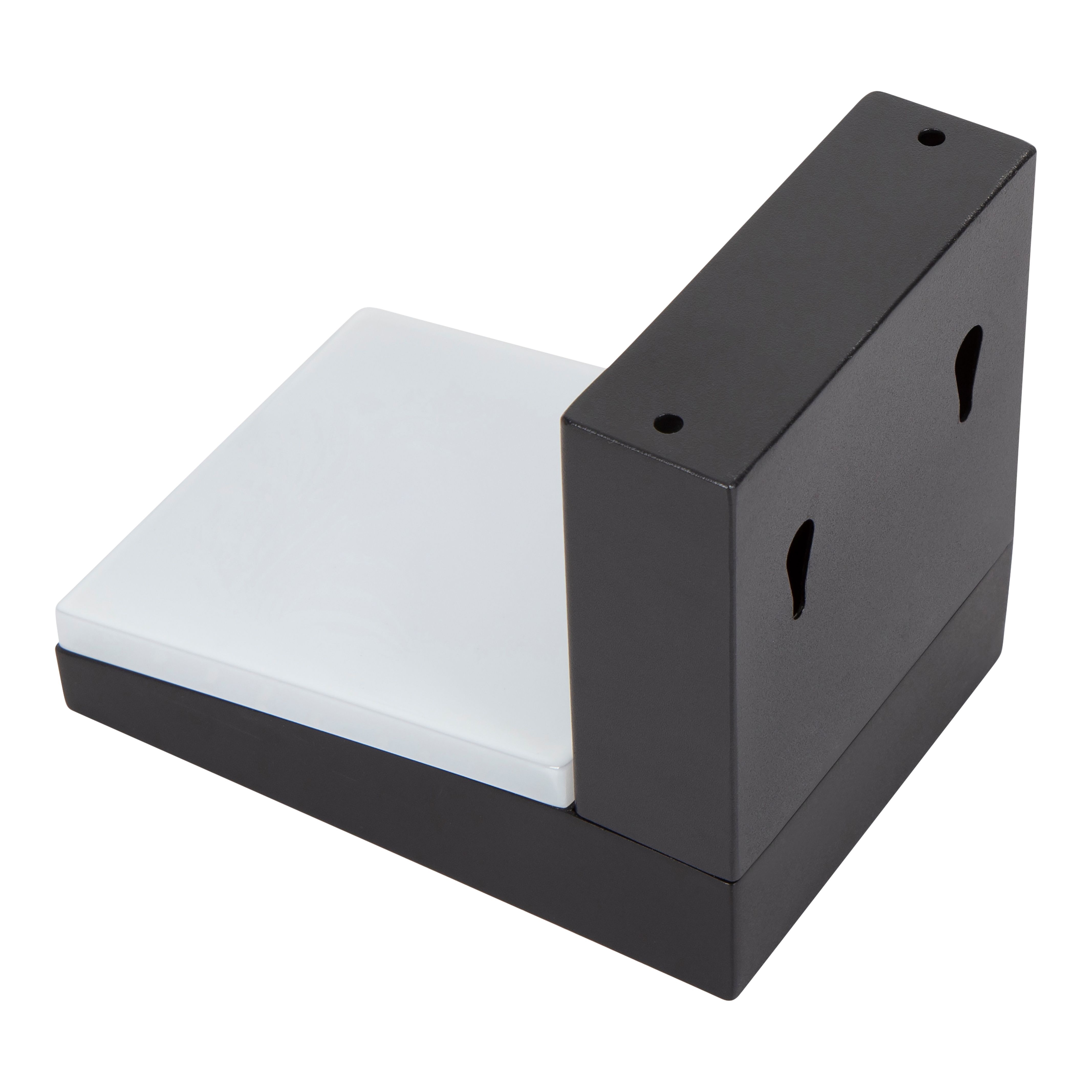 GoodHome Non-adjustable Black Solar-powered Integrated LED 6.3W PIR With motion sensor Rectangular Outdoor Wall light