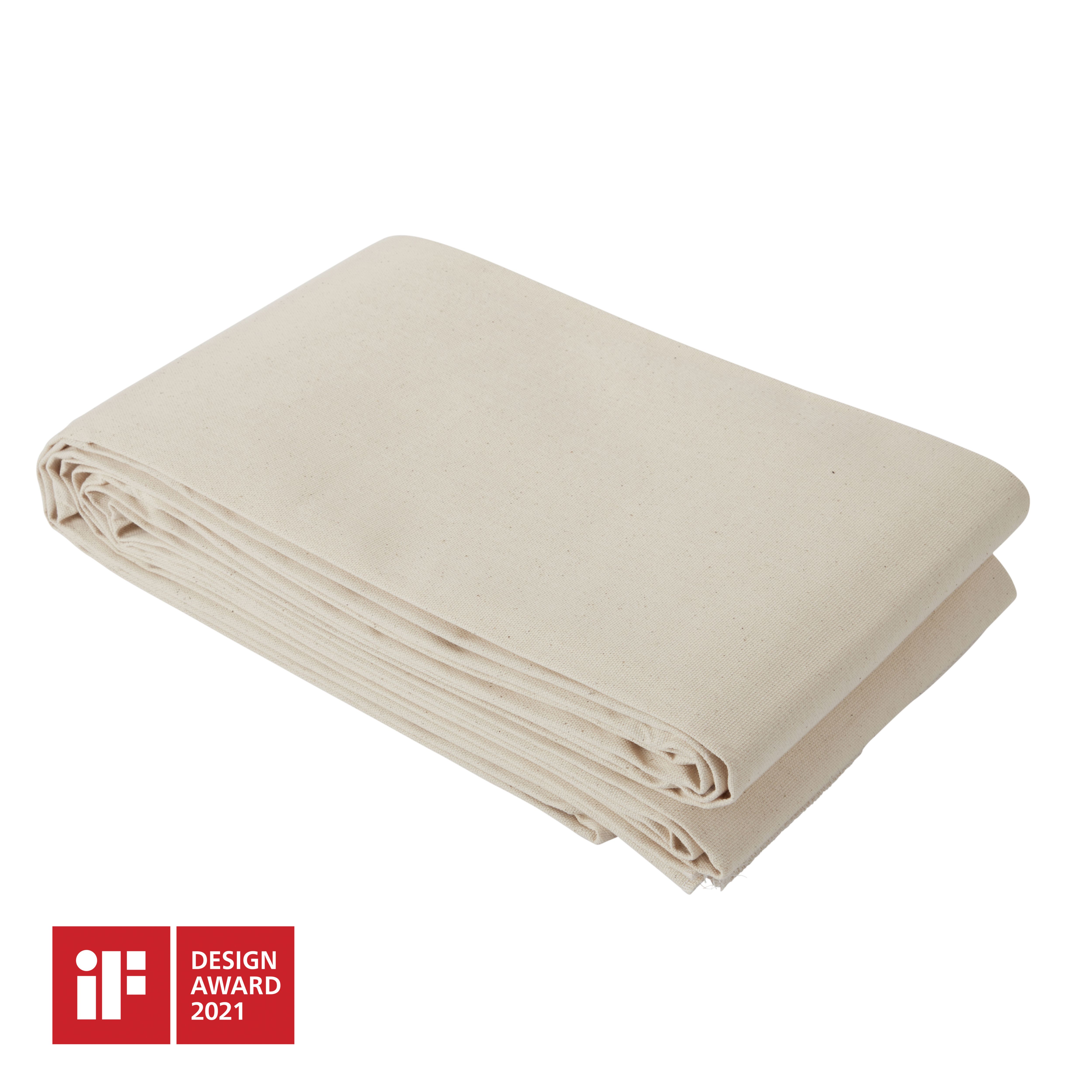 GoodHome Nonslip Cotton Dust sheet, (L)7m DIY at B&Q