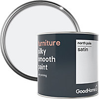 GoodHome North pole (Brilliant white) Satin Furniture paint, 500ml
