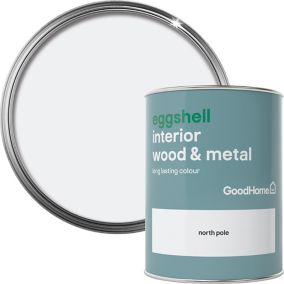 GoodHome North pole Eggshell Metal & wood paint, 750ml