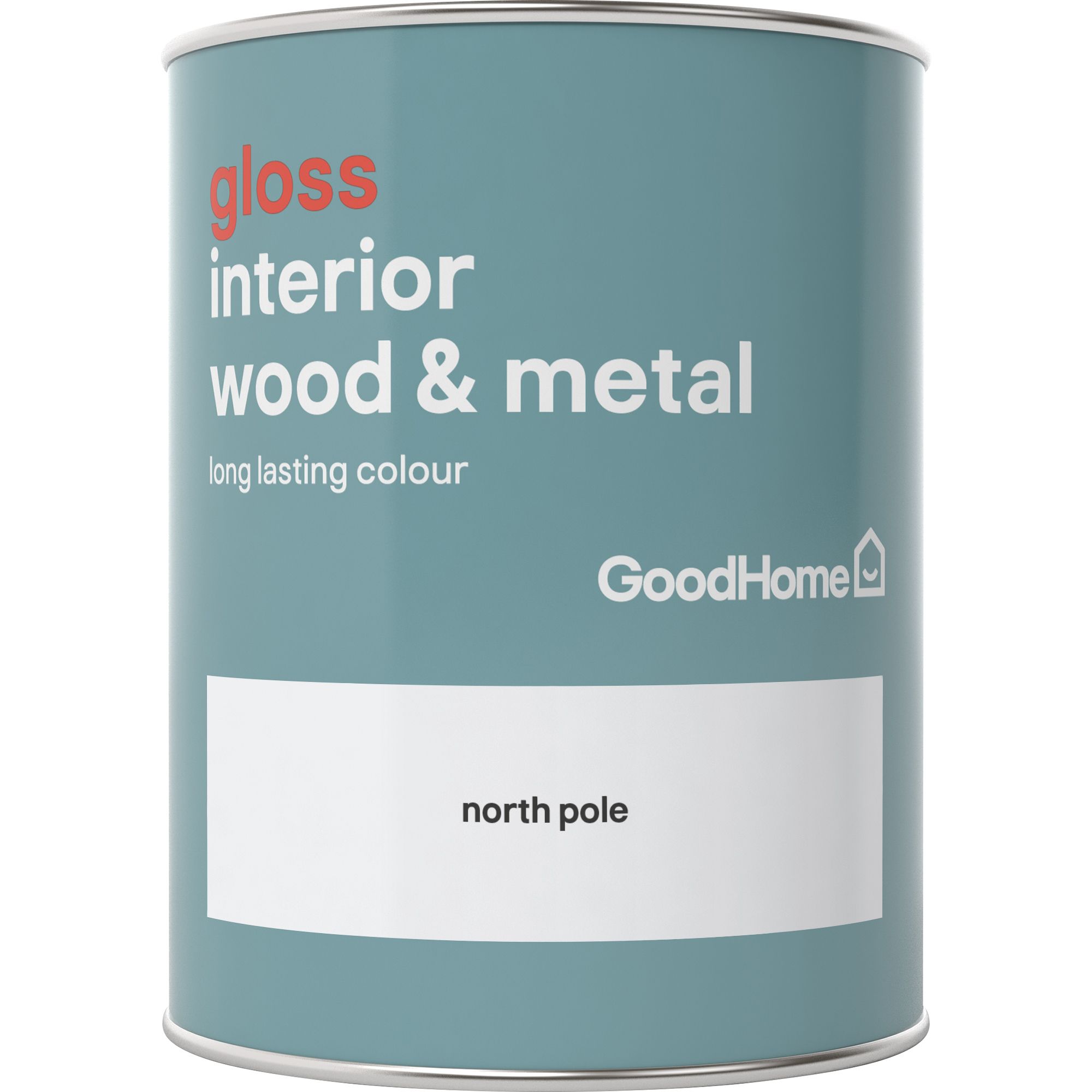 GoodHome North pole Gloss Metal & wood paint, 750ml