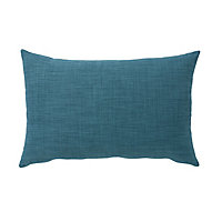 GoodHome Novan Blue Plain Indoor Cushion (L)60cm x (W)40cm